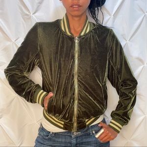 Steve Madden | Velour Bomber Jacket | Medium